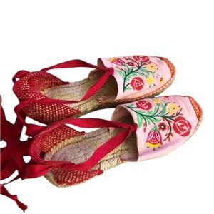 Cousu Main lace up espadrilles